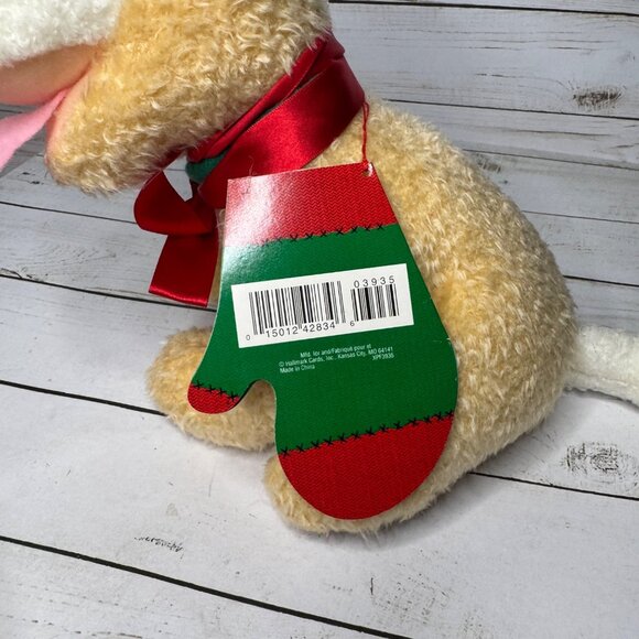 Hallmark Christmas Dog Nikki Red Green Hat Scarf 10" Stuffed Plush Holiday Gift - Picture 3 of 8